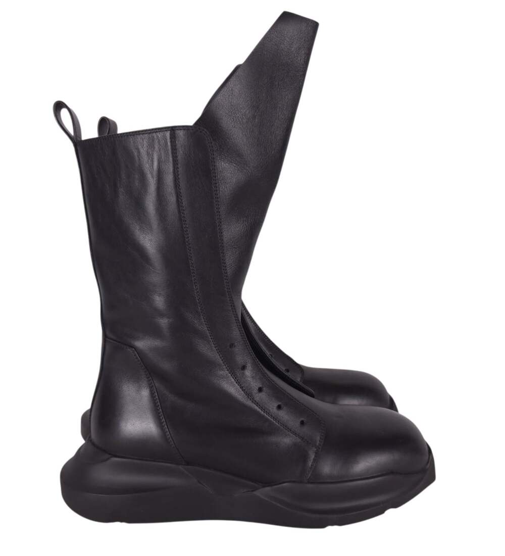 Rick Owens Geth Army Boots US 8 EU 41 Mens Black Leather $1935